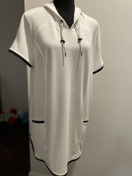 Weekends by Chico’s Dresses & Skirts - Weekends by Chico’s Hoodie Dress Size XL White Sporty Activewear Athleisure
